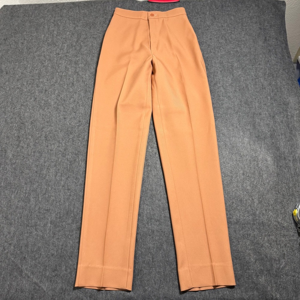 VTG 80s Levis High Waisted Straight Leg Trousers 23x31.5 Terracotta Scovill Zip